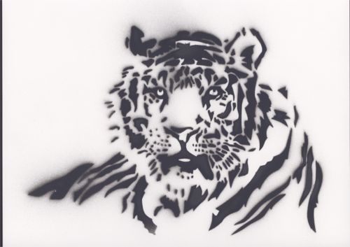 Schablone Tiger