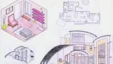 Kunst in der Q11 im Schuljahr 2013-14, Thema: Umbauter Raum