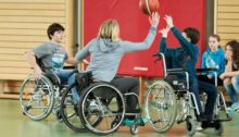 Basketballspieler im Rollstuhl