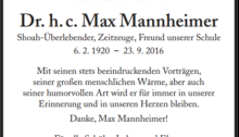 In Erinnerung: Max Mannheimer